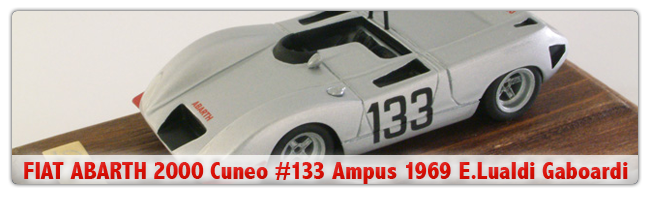 Fiat Abarth 2000 Cuneo #133 Ampus 1969 E.Lualdi Gaboardi