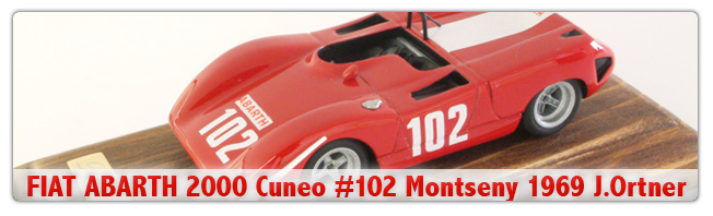 Fiat Abarth 2000 Cuneo # 102 Montseny 1969 J.Ortner