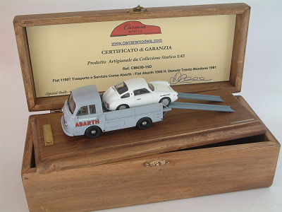 Fiat 1100T Trasporto e Servizio Corse Abarth + 1000 Bialbero H. Demetz Trento Bondone 1961 - Special Built 1:43