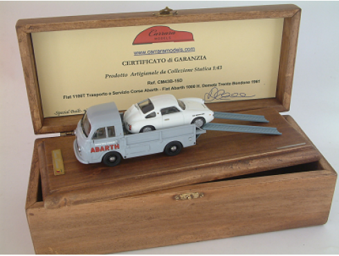 Fiat 1100T Trasporto e Servizio Corse Abarth + 1000 Bialbero H. Demetz Trento Bondone 1961 - Special Built 1:43