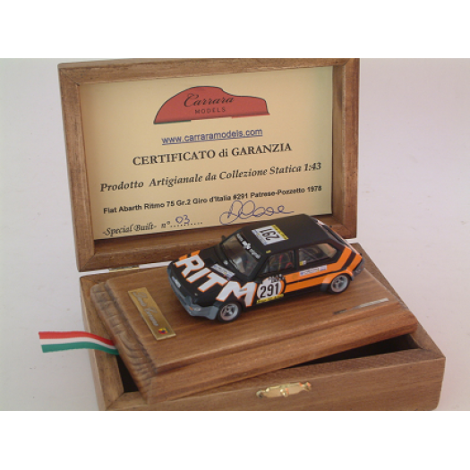 Fiat Abarth Ritmo 75 Gr 2 #291 Patrese / Pozzetto Giro d'italia 1978 - Special Built 1:43