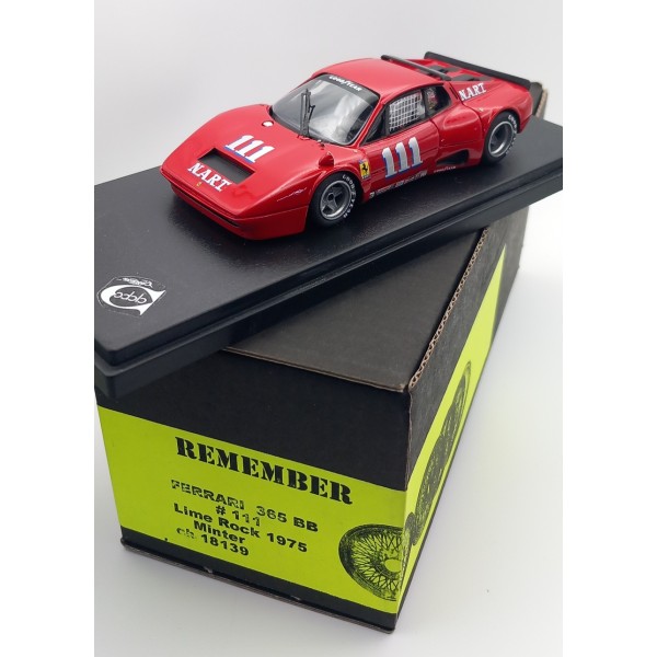 Ferrari 365 BB #111 Lime Rock 1975 Minter  CH 18139 Remember - Built 1:43 